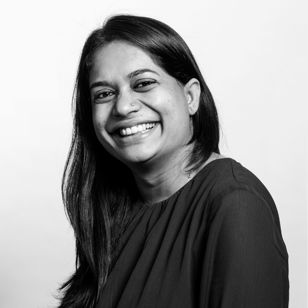 Black and white headshot of Orine Dsouza